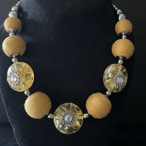 Hand made yellow necklace